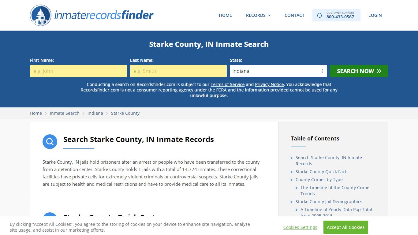 Starke County, IN Inmate Lookup & Jail Records Online