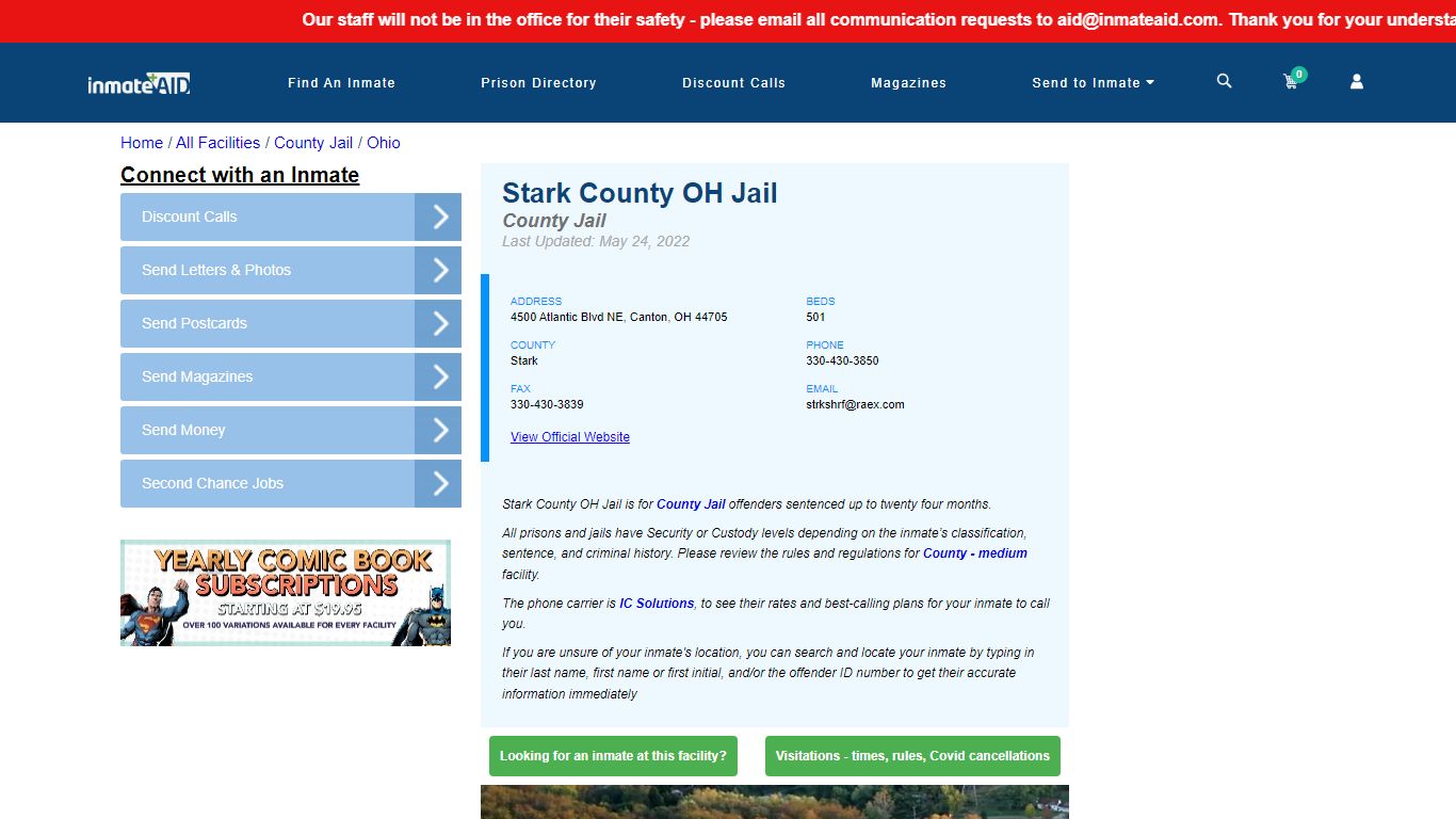 Stark County OH Jail - Inmate Locator - Canton, OH